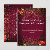 Carte Postale Lettres de Parties scintillant moderne Noël Feliz  (Devant / Derrière)