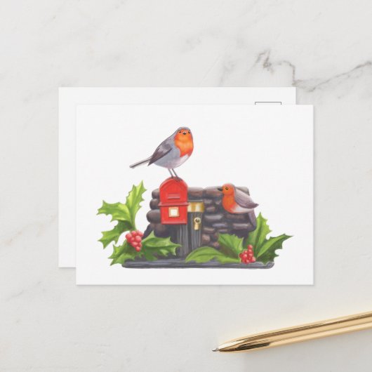 Carte Postale Lettres de Robin (Devant/Arrière en situation)