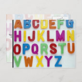 Carte Postale Lettres en plastique pour enfants (Devant / Derrière)