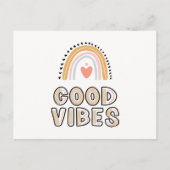 Carte Postale Lettres Good Vibes Rainbow Boho (Devant)