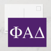Carte Postale Lettres grecques Phi Alpha Delta (Devant / Derrière)