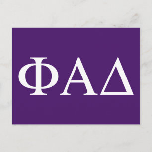 Carte Postale Lettres grecques Phi Alpha Delta