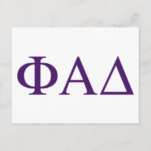 Carte Postale Lettres grecques Phi Alpha Delta