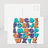 Carte postale - Lettres heureuses (Devant / Derrière)