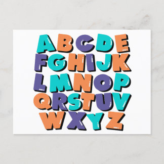 Carte postale - Lettres joyeuses