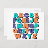 Carte postale - Lettres joyeuses (Devant / Derrière)