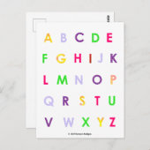 Carte Postale Lettres majuscules alphabétiques (Devant / Derrière)