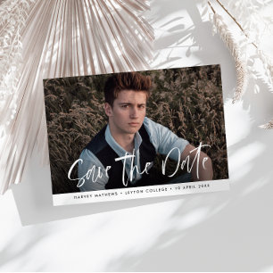 Carte Postale Lettres modernes graduation enregistrer la date