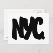Carte Postale Lettres NYC (Devant / Derrière)