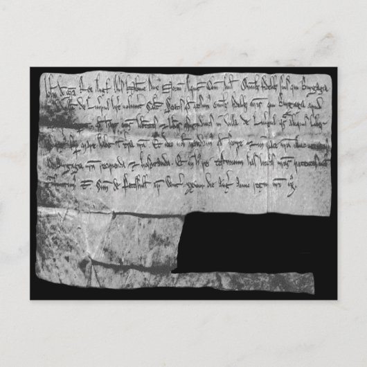 Carte Postale Lettres patentes du roi John pour Liverpool, 1207 (Devant)