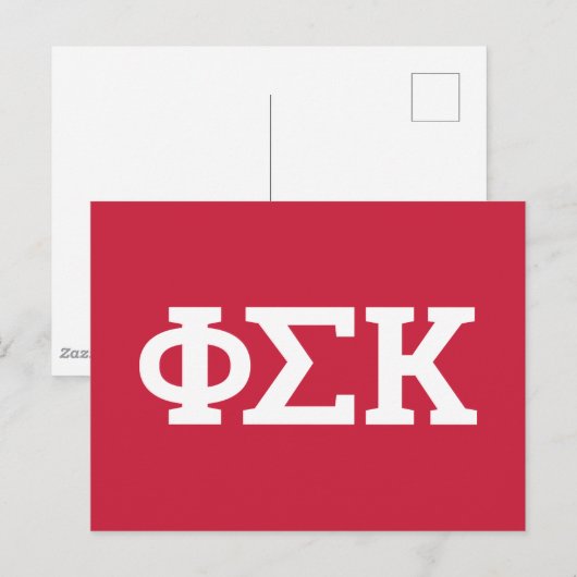 Carte Postale Lettres Phi Sigma Kappa (Devant / Derrière)
