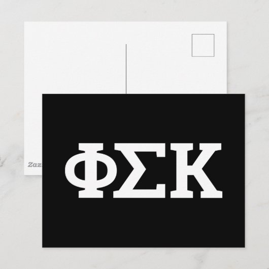 Carte Postale Lettres Phi Sigma Kappa (Devant / Derrière)