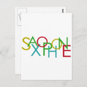 Carte Postale Lettres SAXOPHONE (Devant / Derrière)