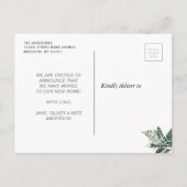 Carte Postale Lettres tendance New Home Moving faire-part (Dos)