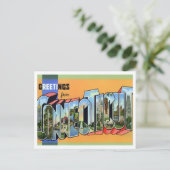 Carte Postale Lettres Vintages Connecticut (Debout devant)