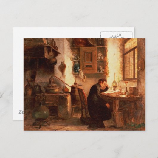 Carte Postale L'étudiant en chimie et en pharmacie (Devant / Derrière)