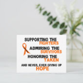 Carte Postale LEUKEMIA Soutien Admirer Honorer 3 (Debout devant)