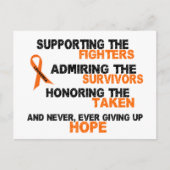 Carte Postale LEUKEMIA Soutien Admirer Honorer 3 (Devant)