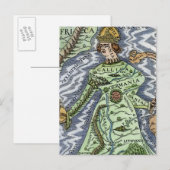 CARTE POSTALE L'EUROPE EN REINE, 1588 (Devant / Derrière)