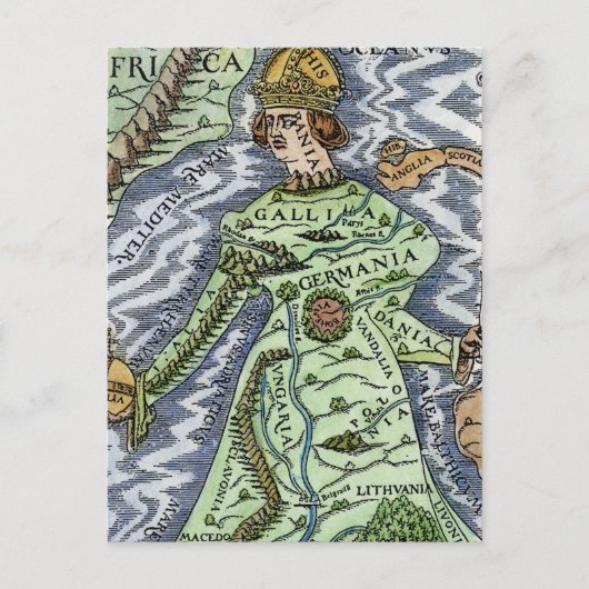 CARTE POSTALE L'EUROPE EN REINE, 1588 (Devant)