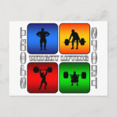 Carte Postale Levage de poids spectaculaire (Devant)