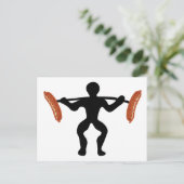 Carte Postale Levage de saucisse (Debout devant)