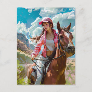 Carte Postale L'évasion alpine de Manga Cowgirl