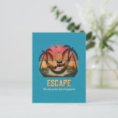 Carte Postale L'évasion tropicale du Chat Cool (Debout devant)