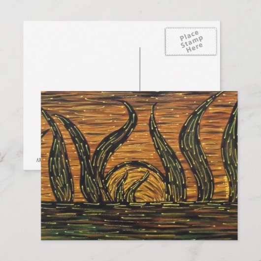 Carte Postale Levée Abstraite (Devant / Derrière)