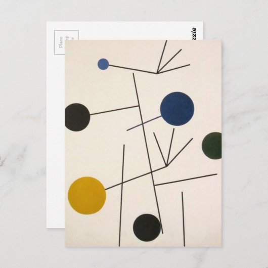 Carte Postale Levée, chute, vol par Sophie Taeuber-Arp (Devant / Derrière)