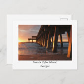 Carte Postale Levée de soleil à Tybee Island Géorgie (Devant / Derrière)
