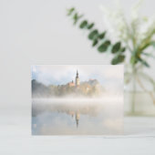 Carte Postale Levée de soleil de Foggy au lac Bled (Debout devant)