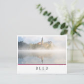 Carte Postale Levée de soleil de Foggy au lac Bled (Debout devant)