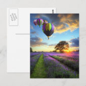 Carte Postale Levée de soleil et montgolfières au-dessus du cham (Devant / Derrière)