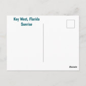 Carte Postale Lever de soleil à Key West Floride (Dos)