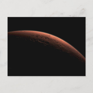 Carte Postale Lever de soleil à la planète Mars de cratère de