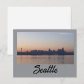 Carte Postale Lever de soleil à Seattle (Devant / Derrière)