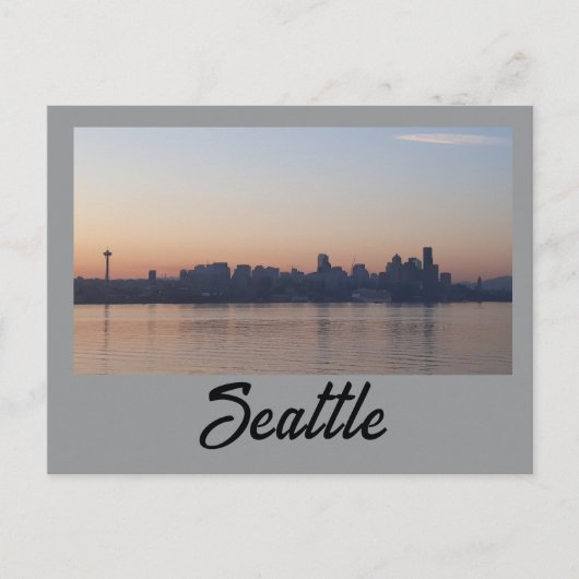 Carte Postale Lever de soleil à Seattle (Devant)
