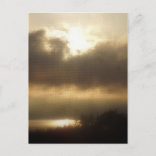 Carte Postale Lever de soleil au-dessus de la rivière Columbia # (Devant)