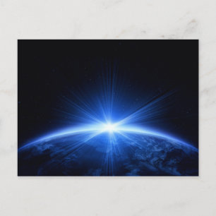 Carte Postale Lever de soleil au-dessus de la terre