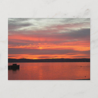 Carte Postale Lever de soleil au-dessus du Hudson.