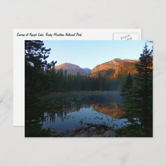 Carte Postale Lever de soleil au lac Nymph II (Devant / Derrière)
