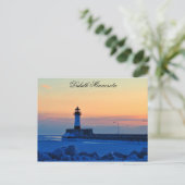 Carte Postale Lever de soleil au phare (Debout devant)