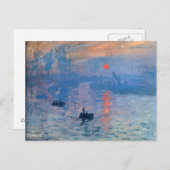 Carte Postale Lever de soleil - Claude Monet (Devant / Derrière)