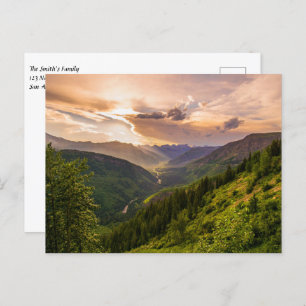 Carte Postale Lever de soleil dans la vallée