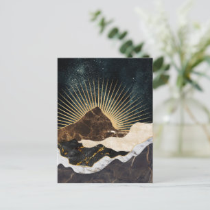 Carte Postale Lever de soleil doré sur les montagnes de marbre e