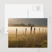 Carte Postale Lever de soleil éclairant le brouillard le long d' (Devant / Derrière)