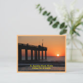 Carte Postale Lever de soleil majestueux sur la jetée de pêche (Debout devant)