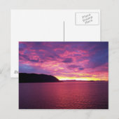 Carte postale Lever de soleil rose (Devant / Derrière)