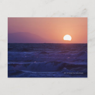 Carte Postale Lever de soleil sur la baie de Malaga